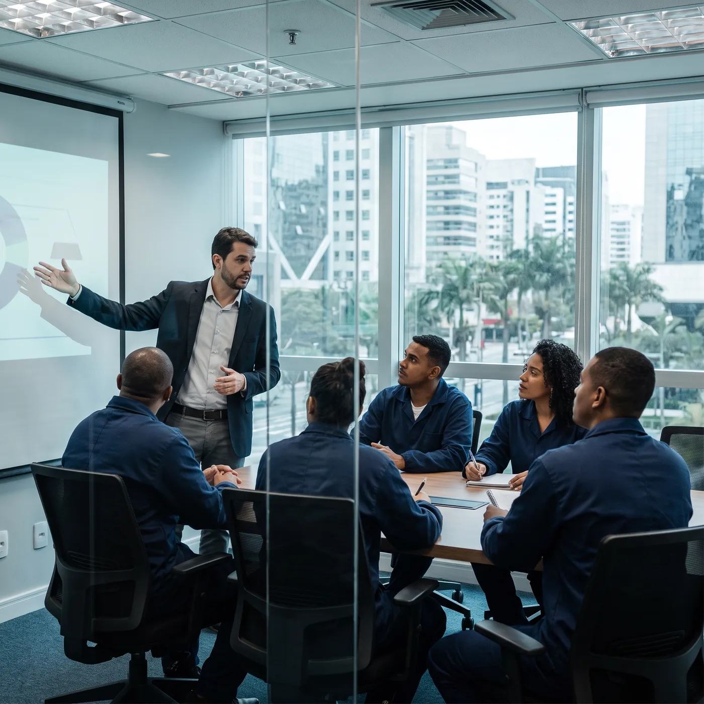 Profissionais em treinamento interno